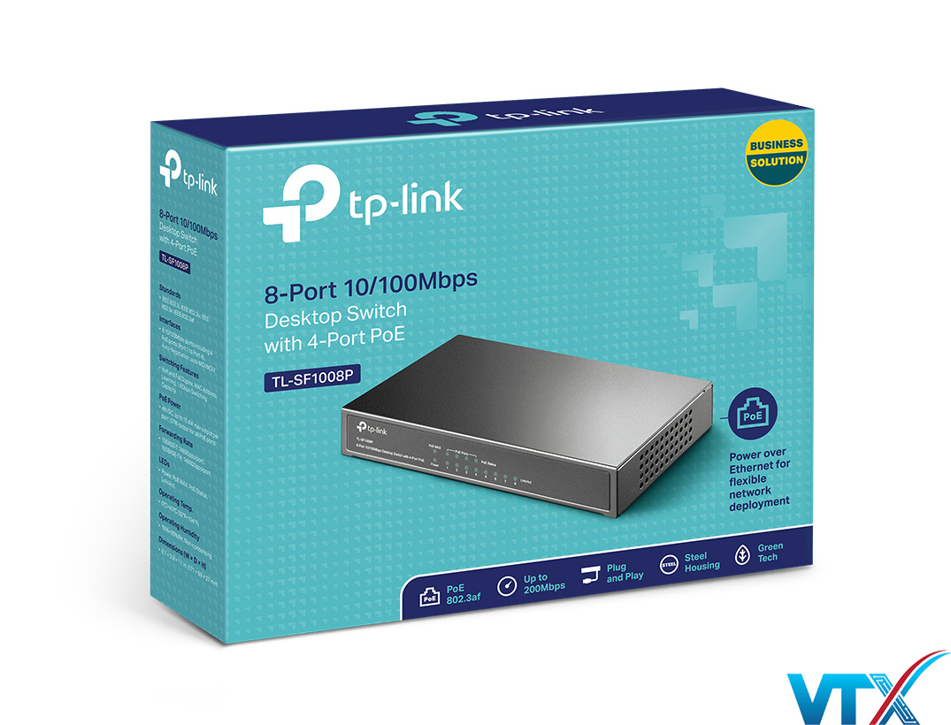 Switch mạng PoE TP-Link TL-SF1008P