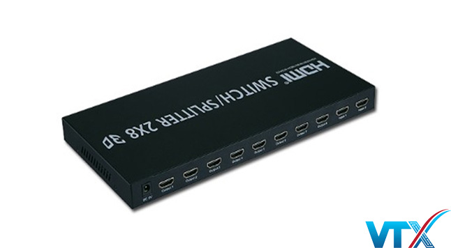 Bộ gộp chia HDMI Splitter 2×8