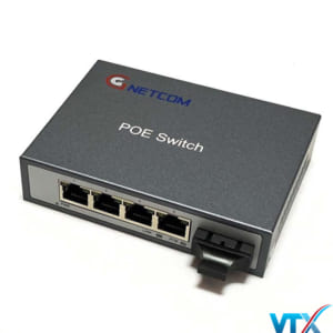 Switch quang PoE 4 LAN +1 port SC