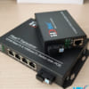 Converter quang 1 sợi+4 POE 100M