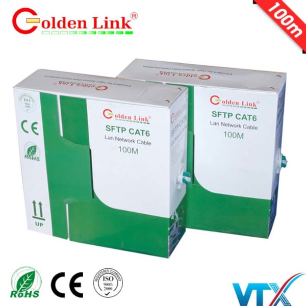 Cáp mạng Golden Link SFTP Cat6E Chống nhiễu-100m