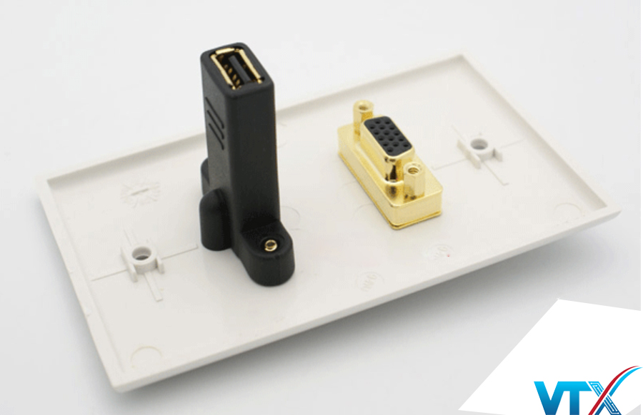 Ổ cắm âm sàn VGA + USB
