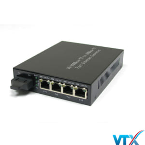 Converter Upcom 1Port 10100Base-TX+4Port RJ45