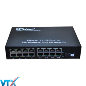 Converter quang HDTec 1Gb + 16 cổng RJ45