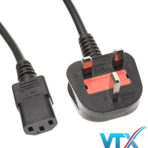 Dây nguồn C13, 3 chân chuẩn UK tiết diện 3x.075mm dài 1.8m