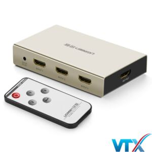 Bộ gộp HDMI 3 vào 1 ra hỗ trợ 3D 4K Ugreen 40278