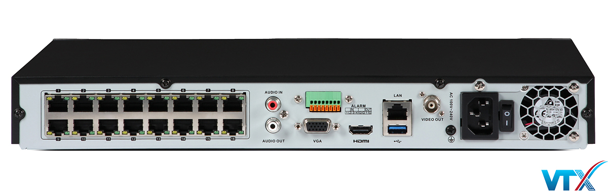 Mặt sau đầu ghi DS-7616NXI-I2/16P/4S 