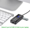 Bộ chia 3 cổng USB 2.0 to Lan Ugreen 20264