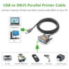 Cáp máy in USB to LPT DB25 Ugreen 20224