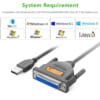 Cáp máy in USB to LPT DB25 Ugreen 20224