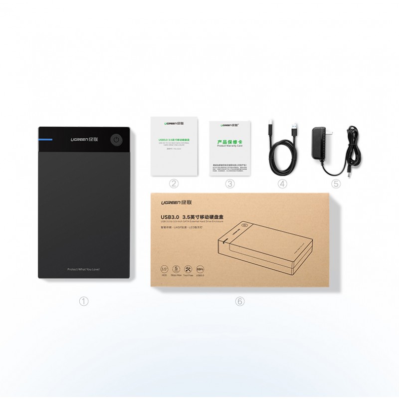 Hộp đựng ổ cứng USB 3.5 inch Ugreen 50422