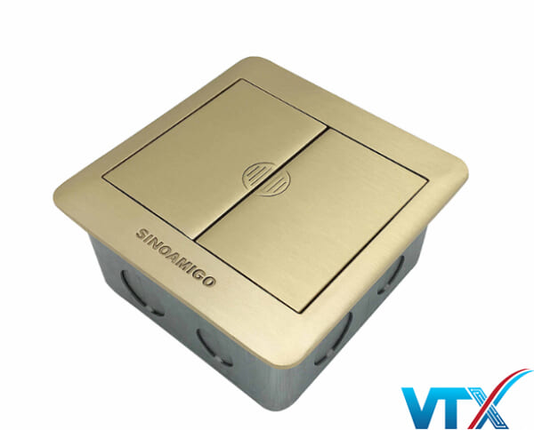 Ổ cắm âm sàn Sino Amigo màu đồng SFP-2B