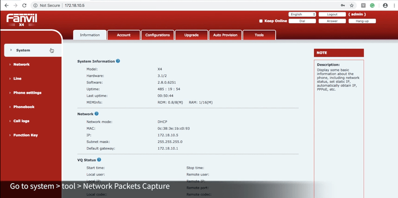Giao diện tại Network Pakets Capture