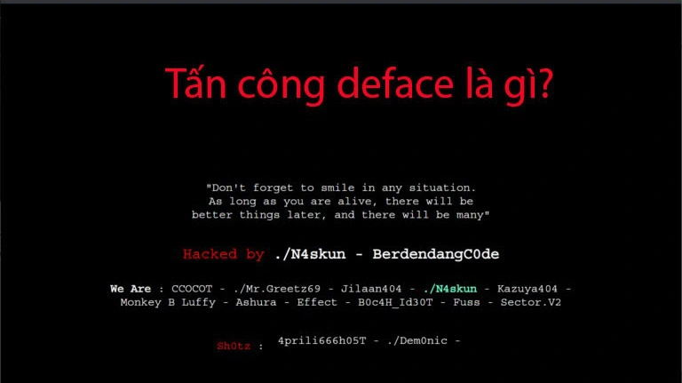 tấn công deface
