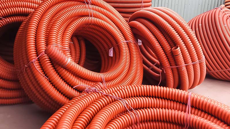 Với thiết kế gân xoắn, ống nhựa HDPE dễ dàng lắp đặt và linh họat