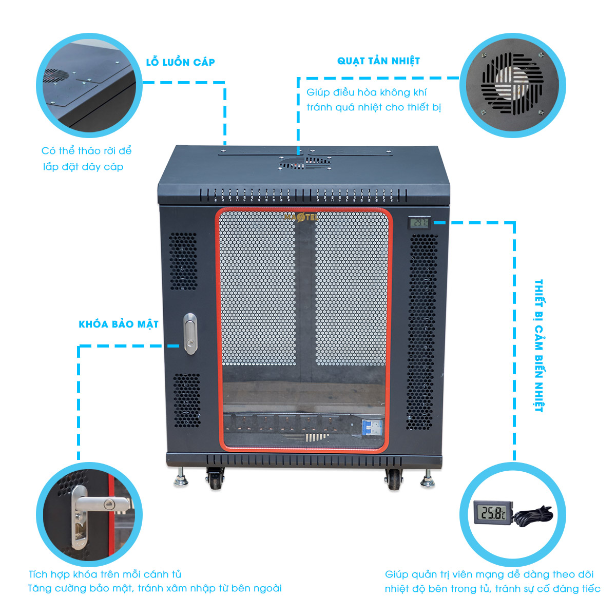 Giới thiệu chi tiết tủ rack 12U maxtel