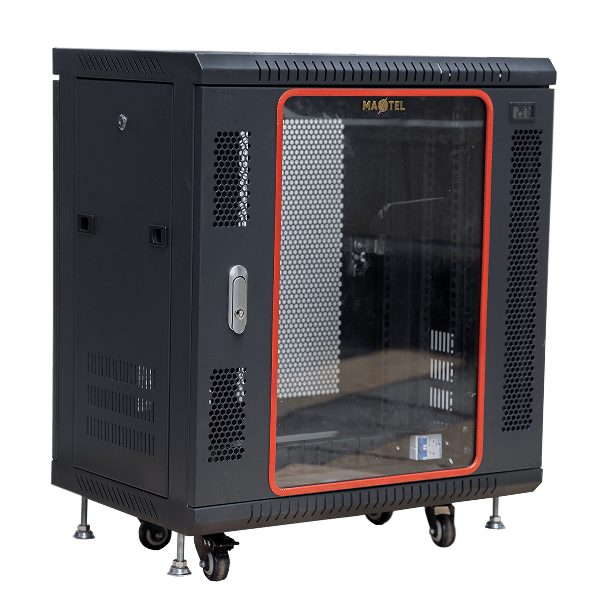 Góc nghiêng phải mặt trước tủ rack 12U maxtel